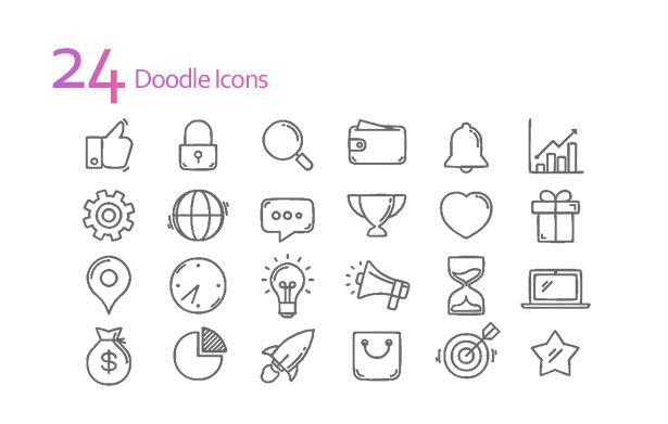 Whiteboard - Infographics Aftereffect - doodle icons
