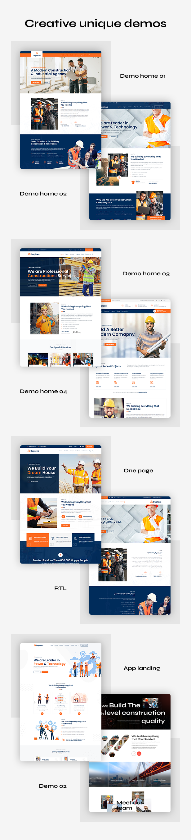 Duplexo construction WordPress Theme