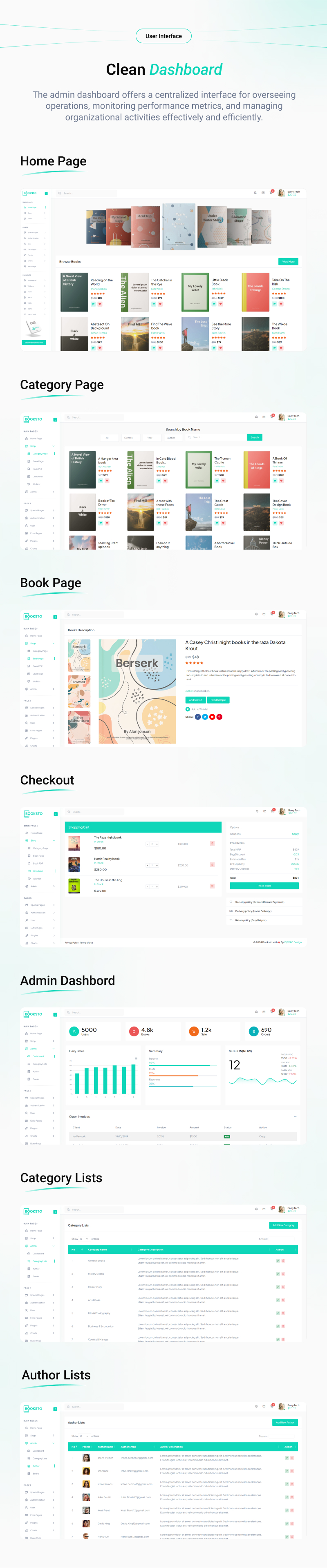 Booksto - VueJS, HTML Minimal Ebook Admin & Shop Template - 3