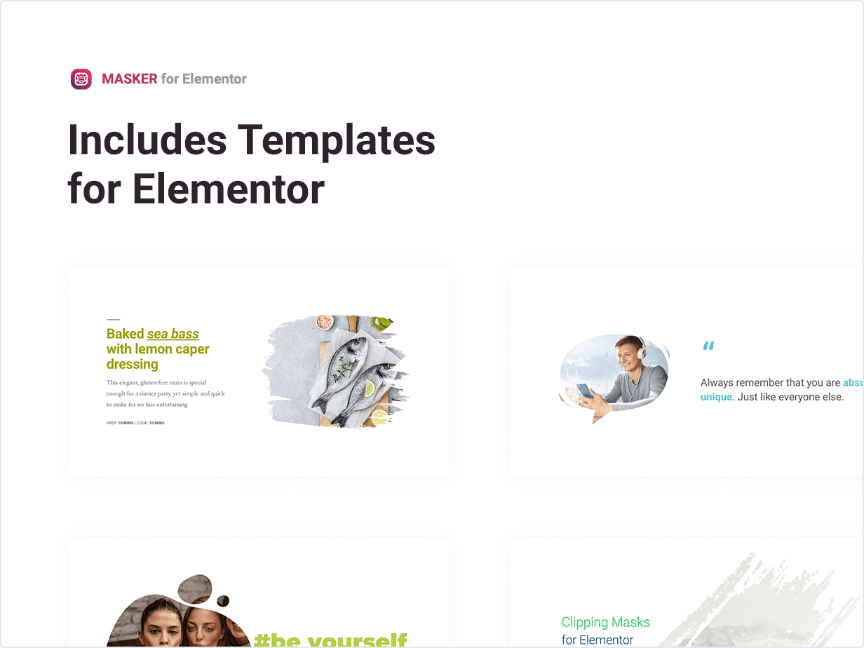 Includes Templates for Elementor