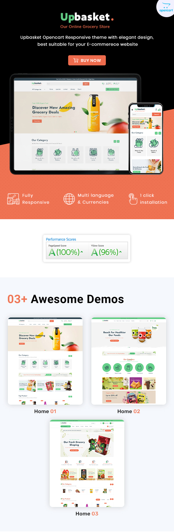 Upbasket - Multipurpose Grocery & Supermarket OpenCart Theme - 2