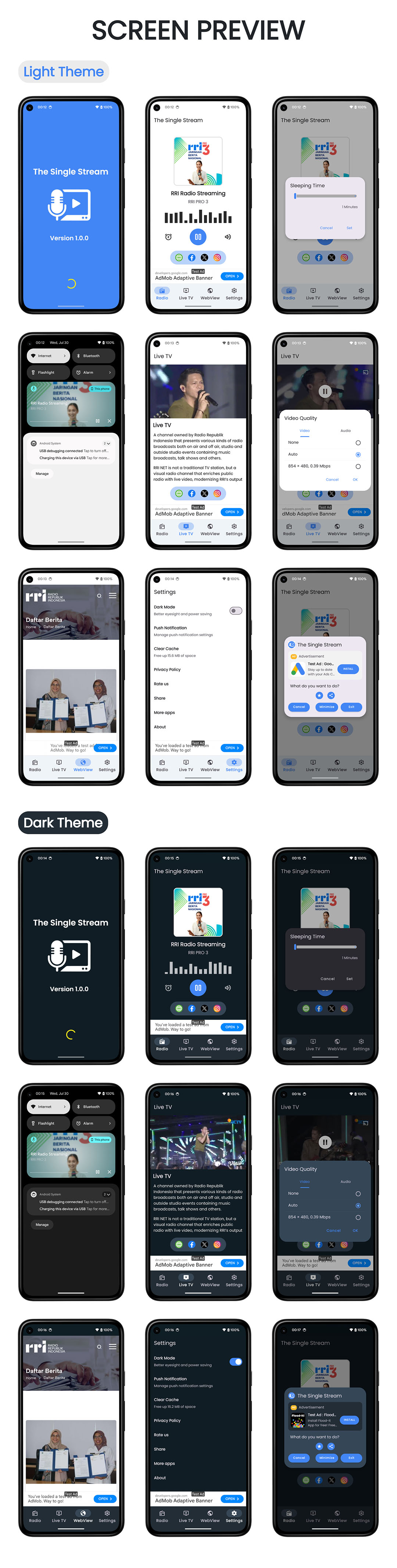 The Single Stream - Single Radio, Live TV & WebView App - 4