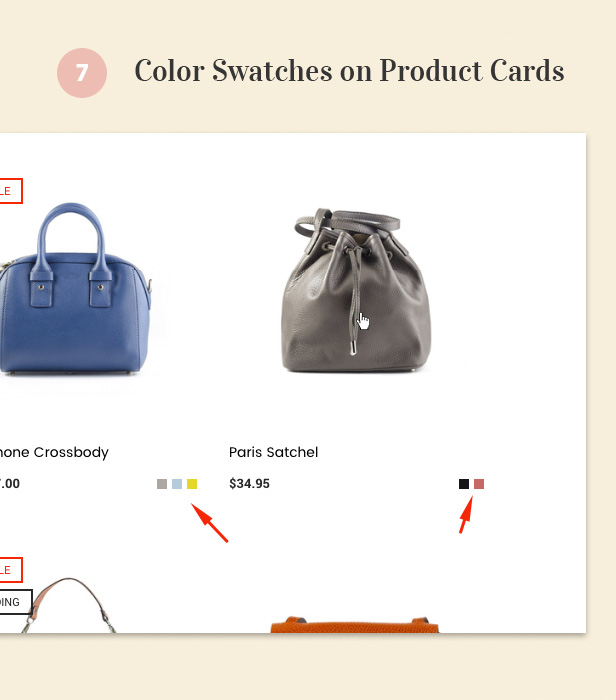 Color Swatches on Product Cards
