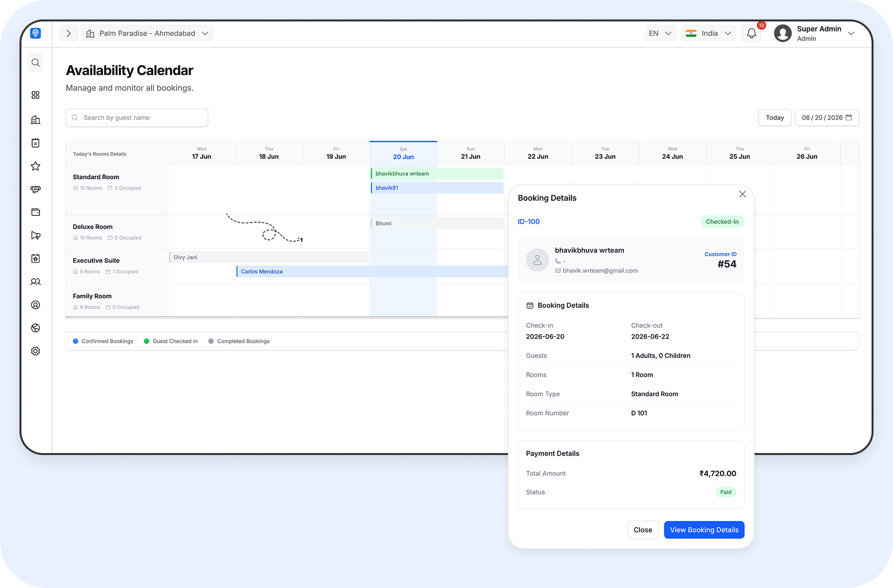Availability Calendar