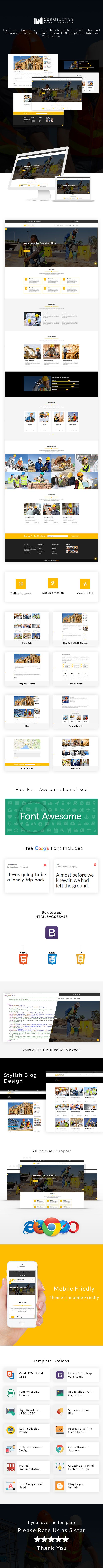 The Construction - Responsive HTML5 Template for Construction and Renovation