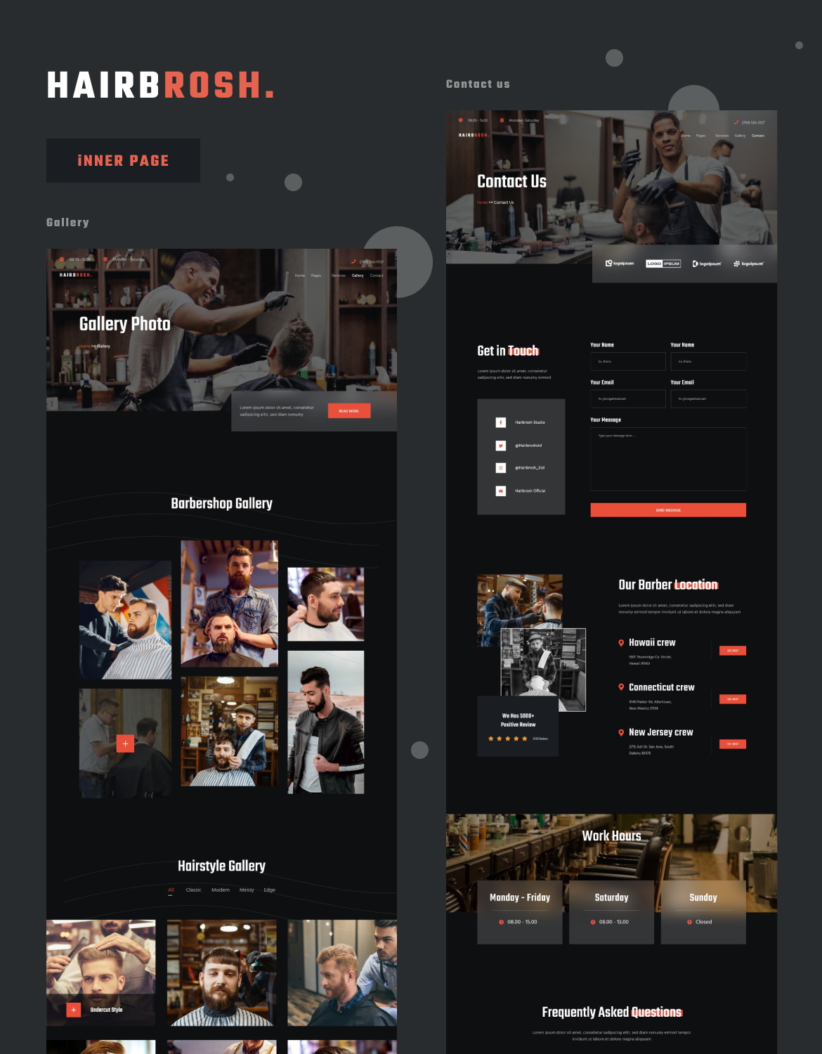 Hairbrosh - Barbershop Website Template - 4