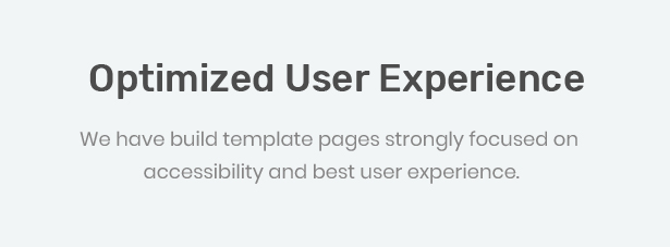 optimized best user experience for build template