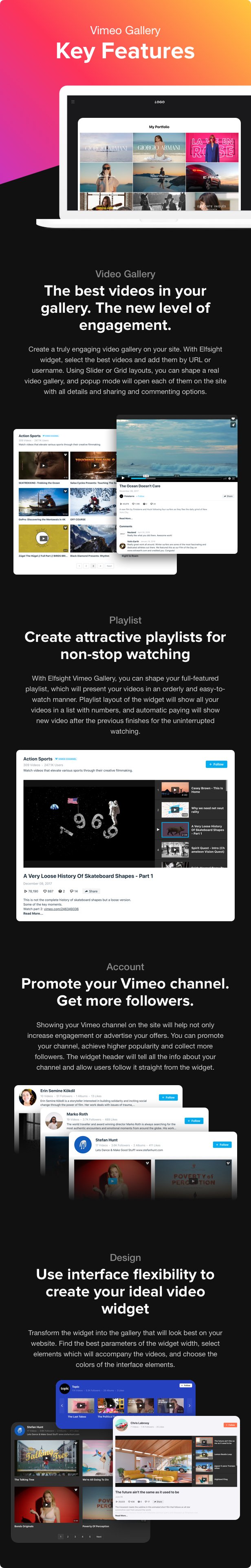 Galeria do Vimeo - Plugin WordPress do Vimeo - 1