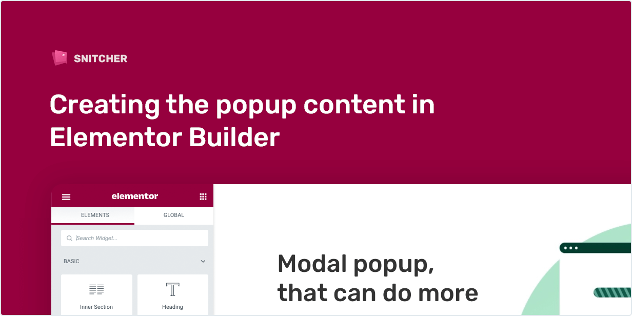 在 Elementor Builder 中创建弹出内容