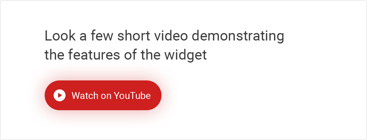 Tube widget video demo