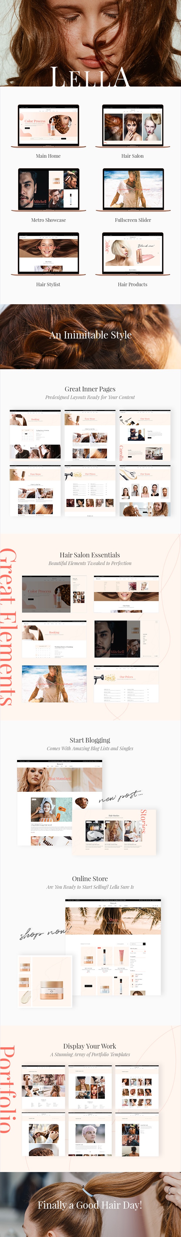 Lella - Hairdresser and Beauty Salon Theme by Elated-Themes | ThemeForest
