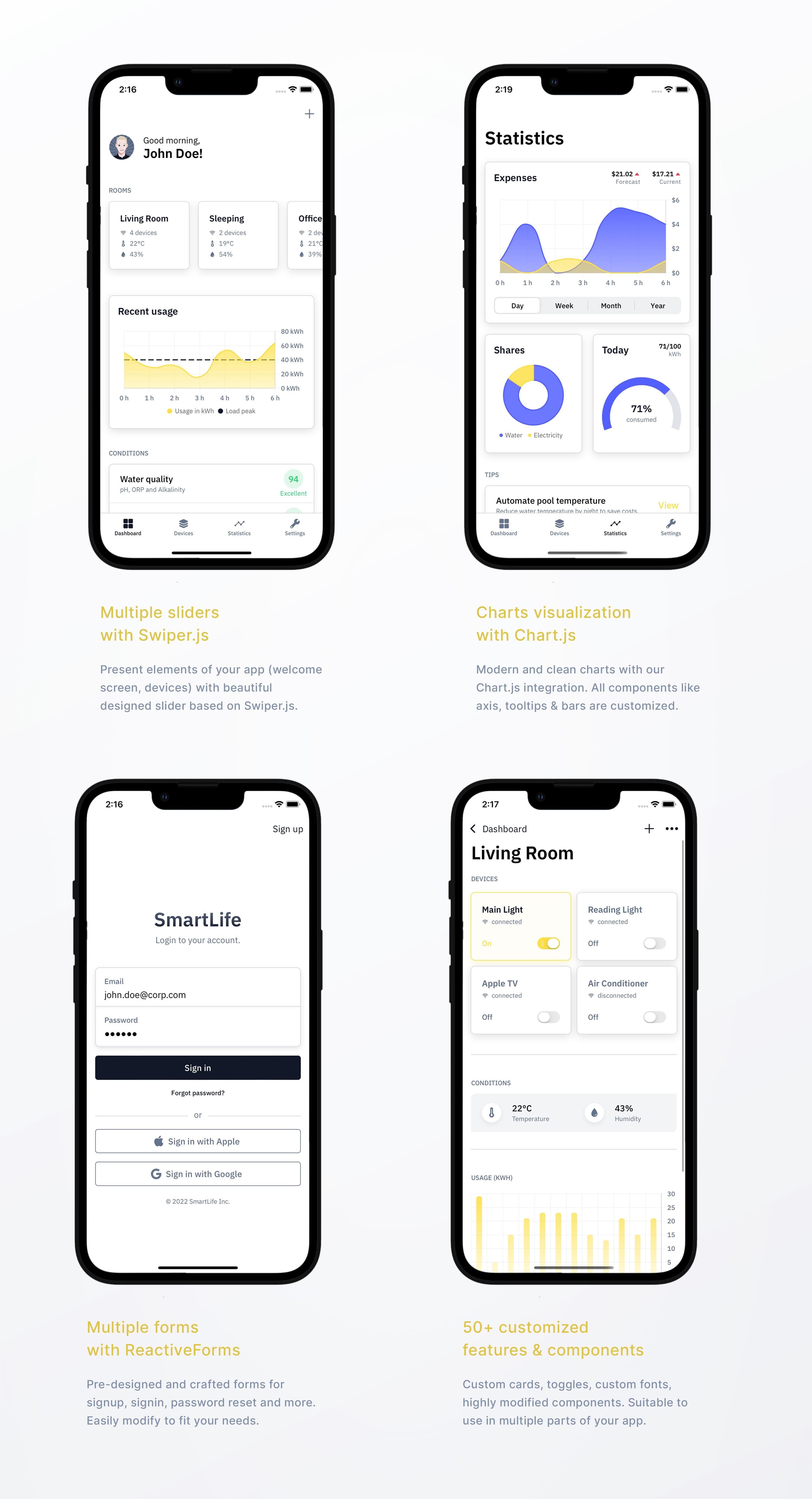 Smart Home - Device Control | Mobile App Template | Ionic 6 | Capacitor 3 - 1