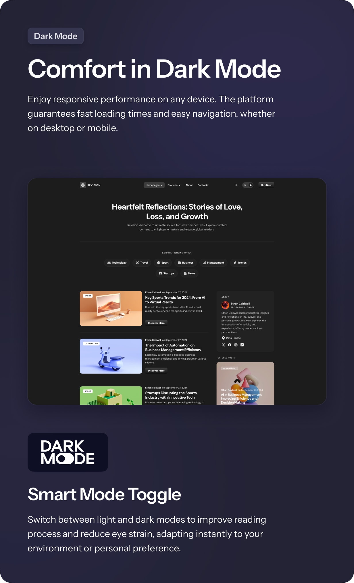 Revision - Optimized Personal Blog WordPress Theme