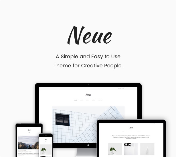 Neue - A Simple Portfolio Theme - 1
