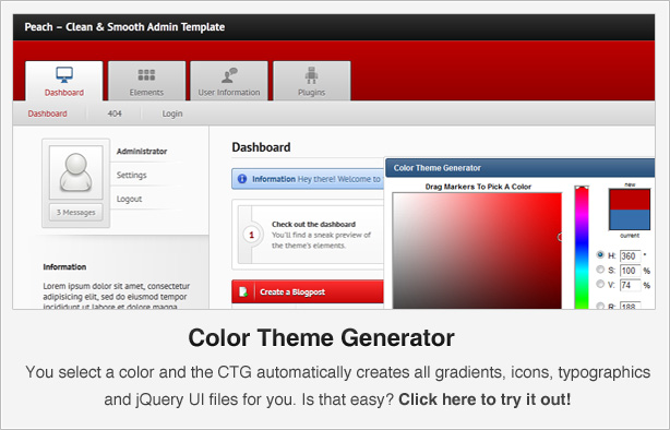 Peach – Clean & Smooth Admin Template - 6