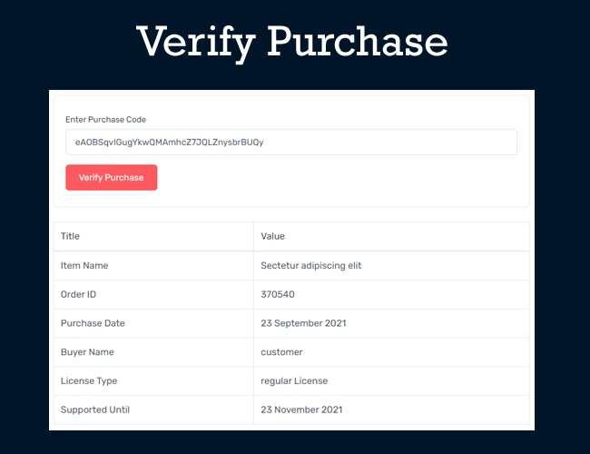 Verify Purchase