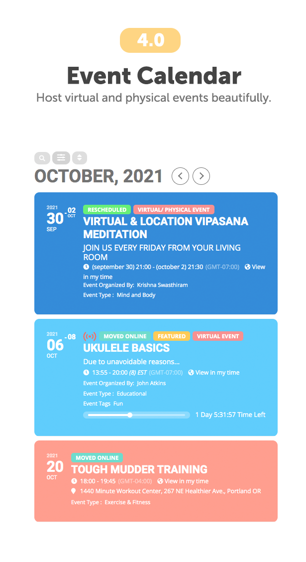 EventON - Plugin de calendrier d'événements virtuels WordPress - 2