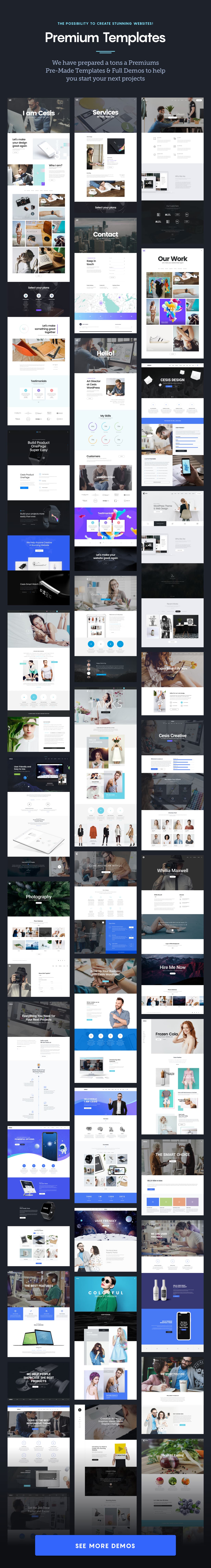 Cesis WordPress - 200+ Pre-made Templates & Demos