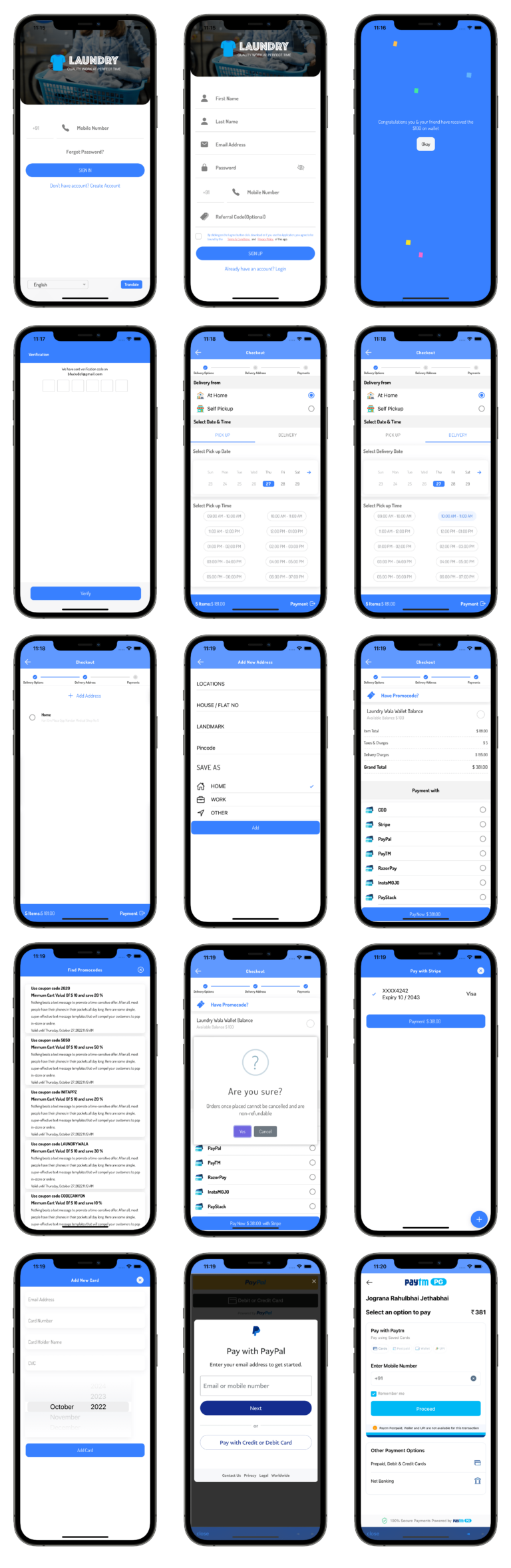 clothes washing and laundry multi-vendor full app solution android + ios (Laundry Wala) Ionic 7 - 4
