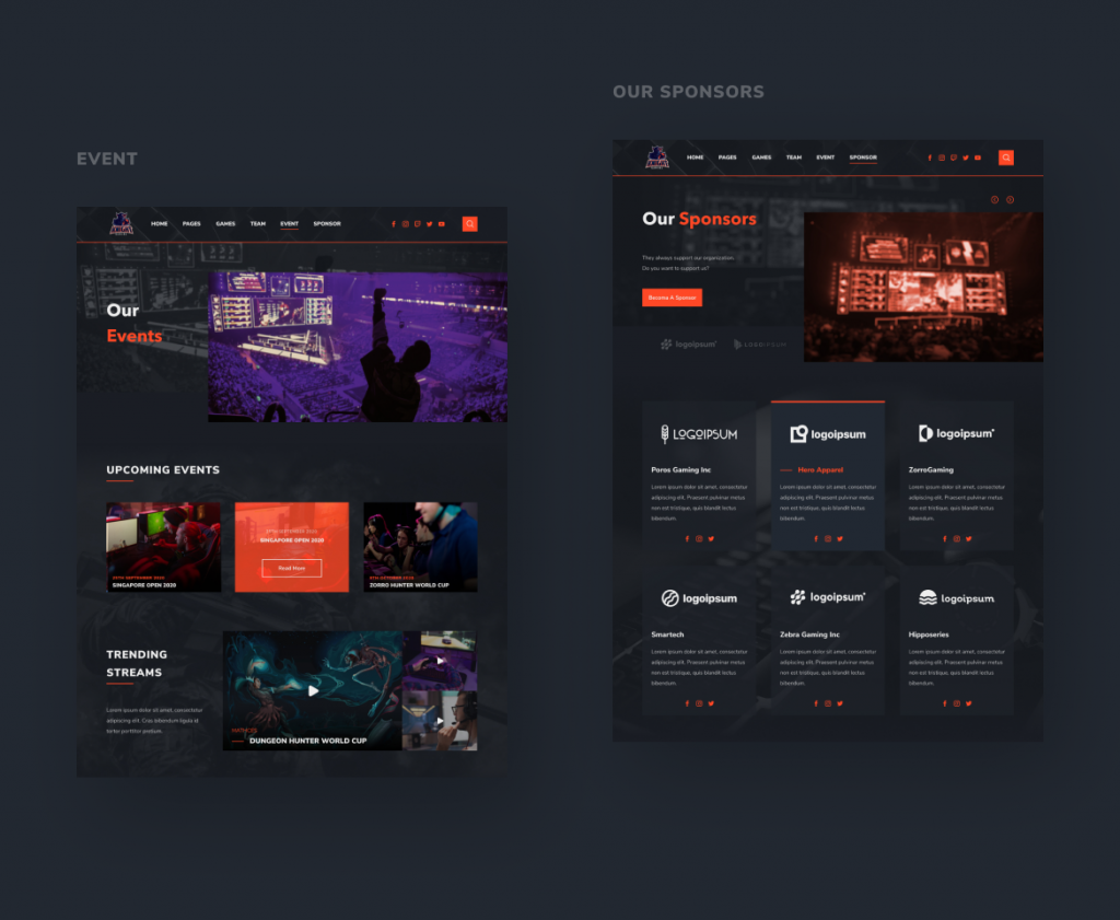 Knight | eSport Web UI Kit for Figma - 4