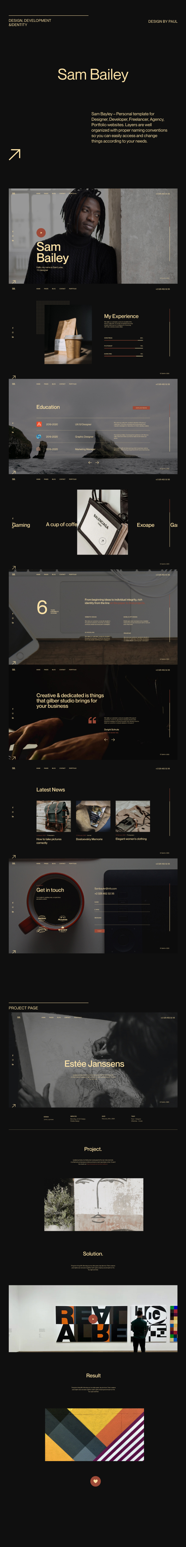 SamBailey - Personal CV/Resume HTML Template - 4