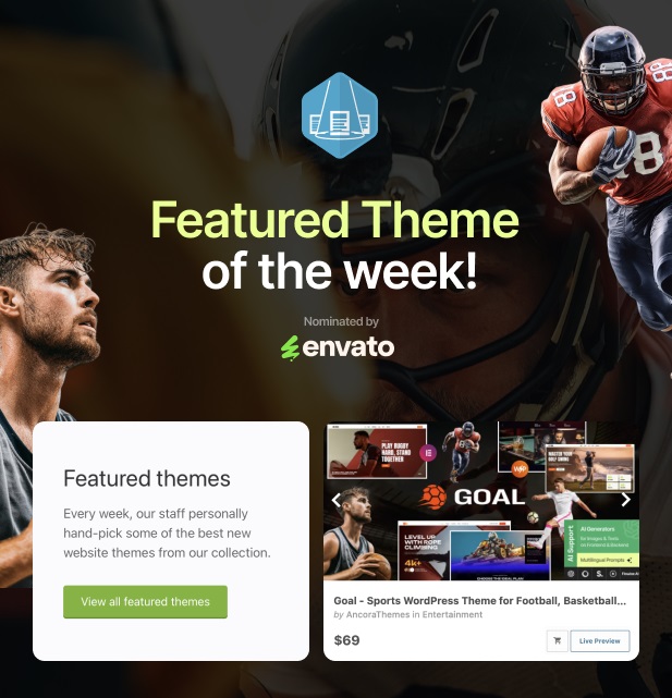 Goal Featured theme on ThemeForest