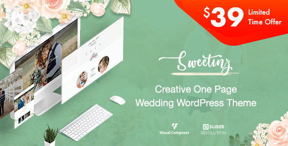 Sweetinz - Creative OnePage Wedding WordPress Theme
