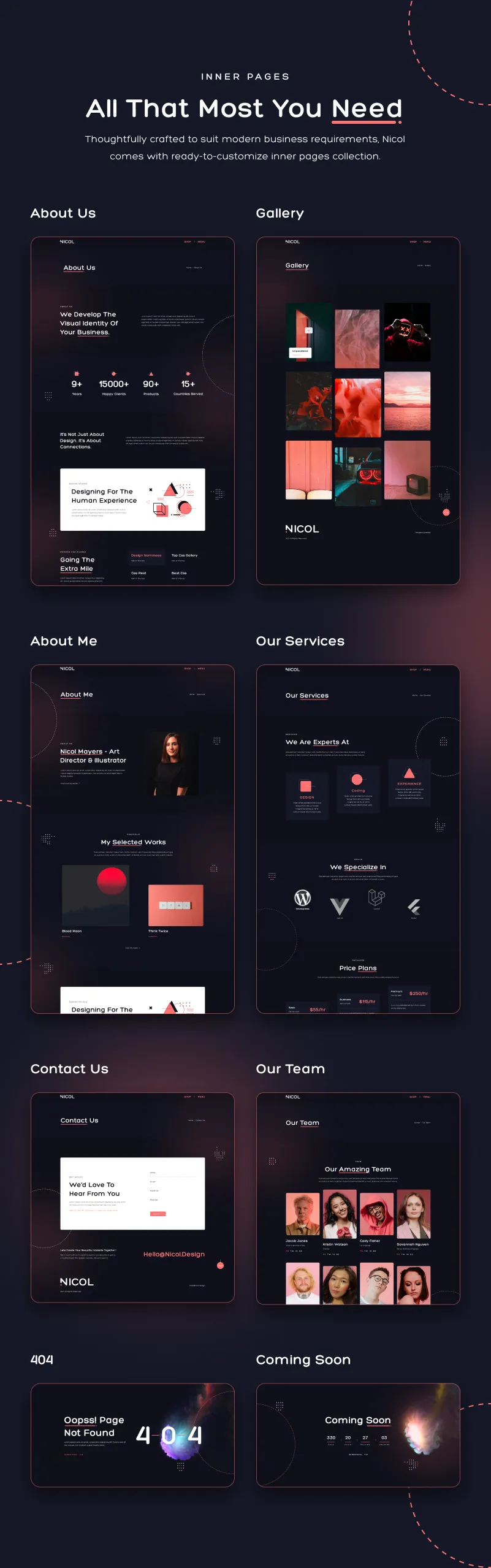 creative agency WordPress theme | Nicol | Iqonic Design