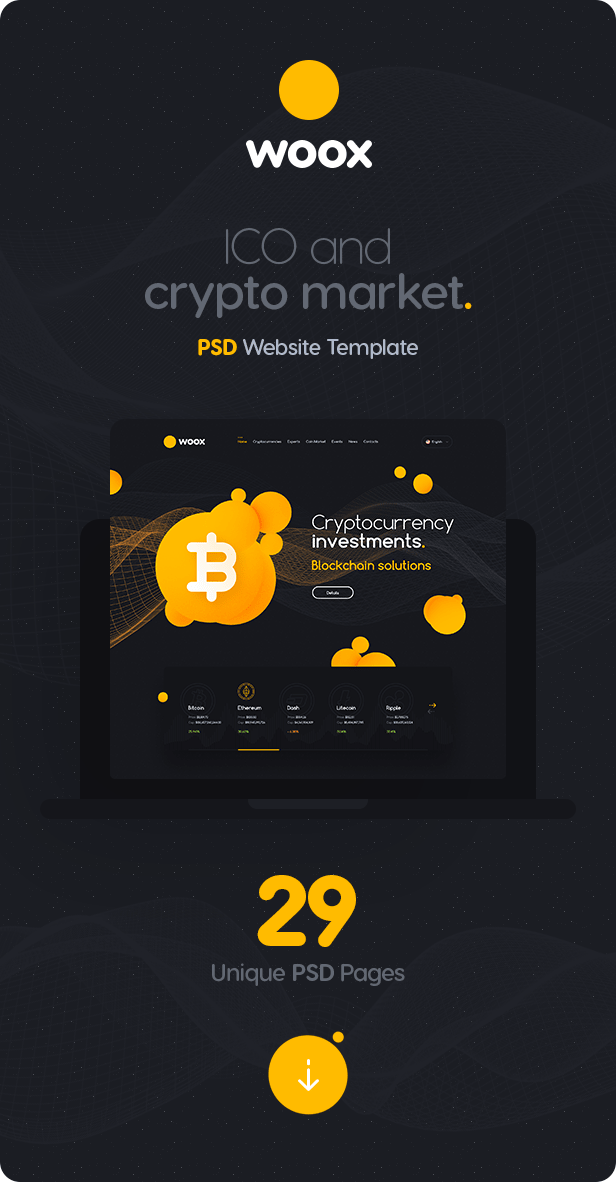 Woox - Non-Standard and Creative PSD Template for Digital Agency and ICO and Cryptocurrency Market - 6