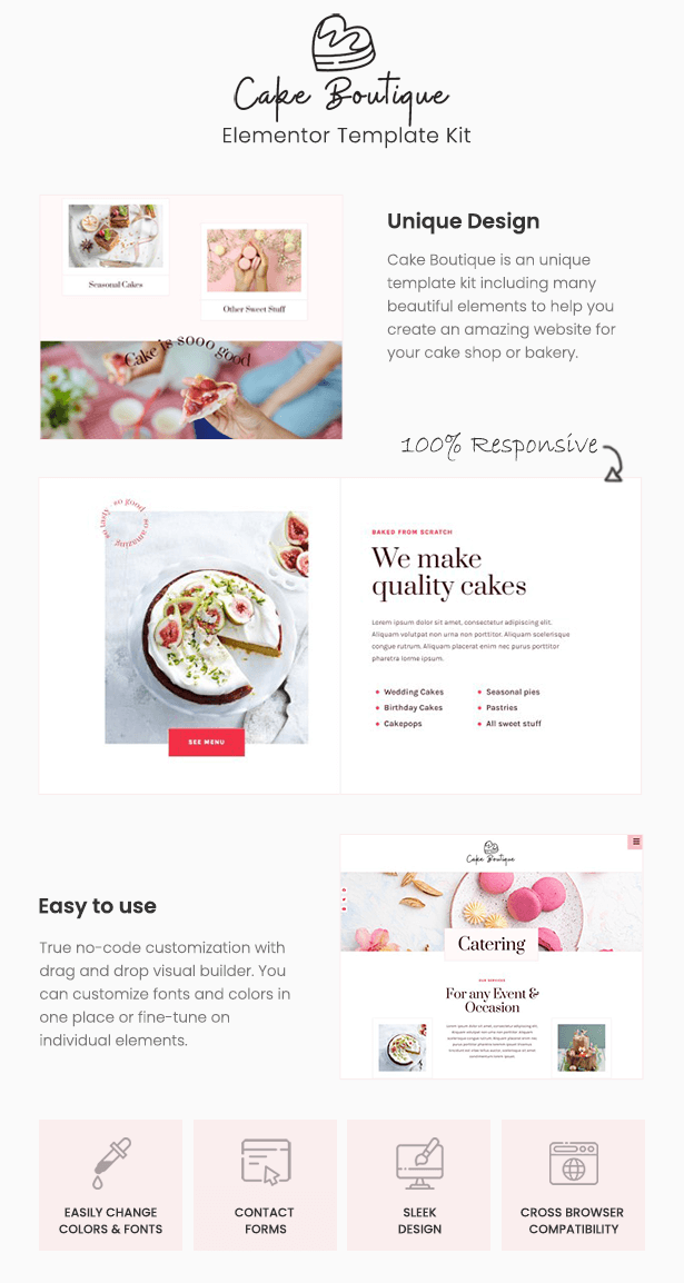 Cake Boutique Elementor Template Kit