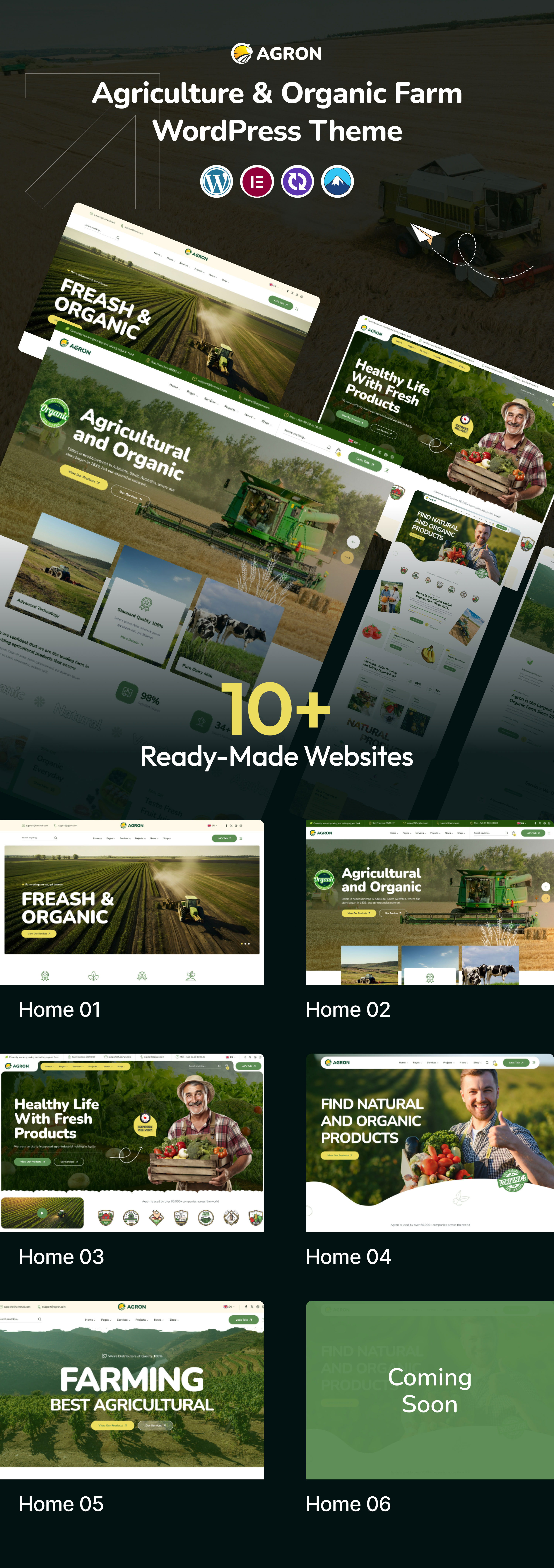 Agron - Agriculture & Organic Farm WordPress Theme - 5