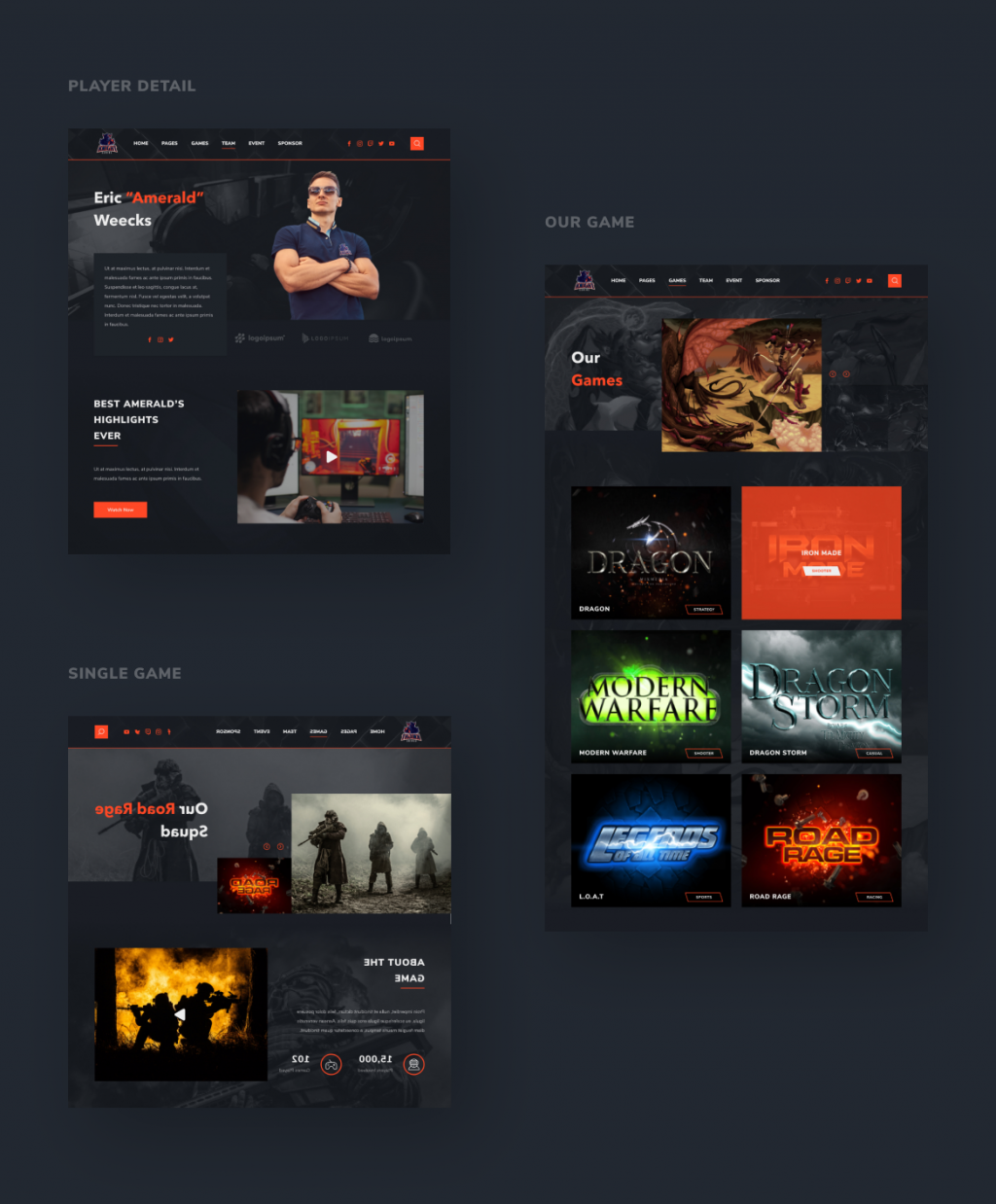 EVOK Game Website Template