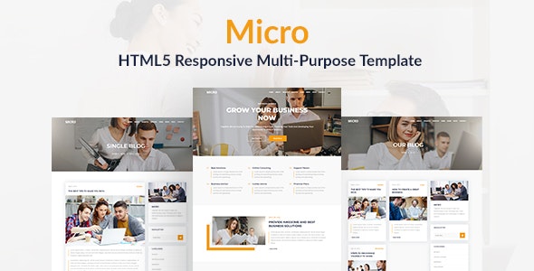 Micro - HTML5 Responsive Multi-Purpose Template - Business Corporate