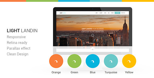       Light Landin Multipurpose Parallax Landing Page   