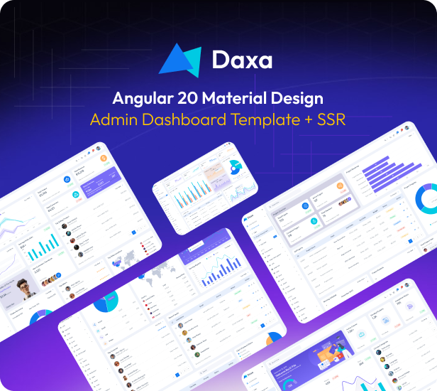 Daxa - Angular 20+ Material Design Admin Dashboard Template + SSR - 1