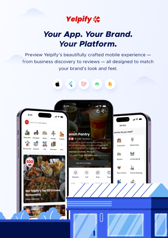 Yelpify – Yelp Clone | The No. 1 Business Listing Flutter app with admin panel and website - 3