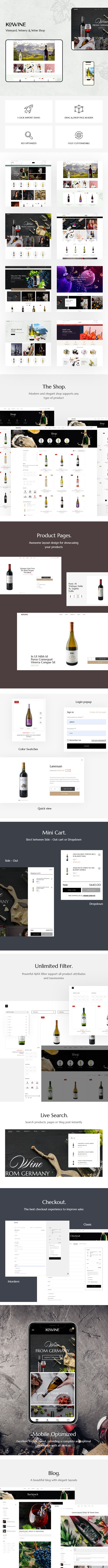Kowine – Thème WordPress pour boutique de vin - 1