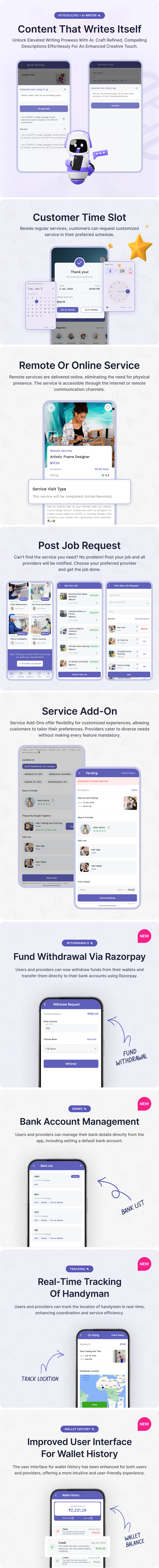 Handyman Service - On-Demand Home Service Flutter App with Complete Solution + ChatGPT - 30