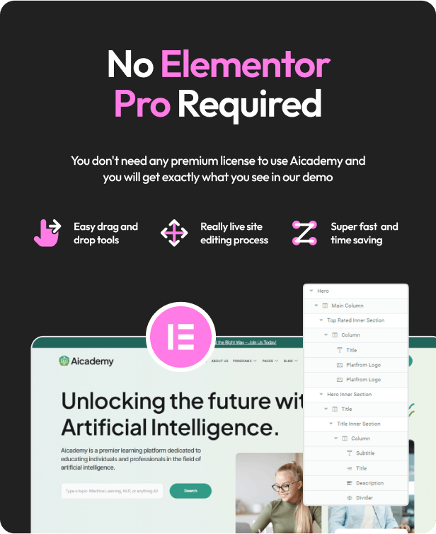 Aicademy - AI School & Academy Elementor Template Kit - 2