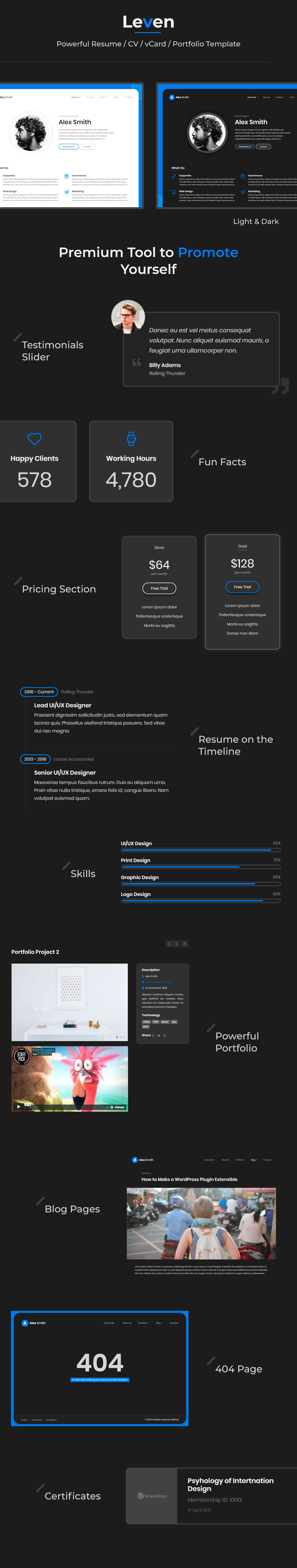 Leven CV/Resume Template - 4