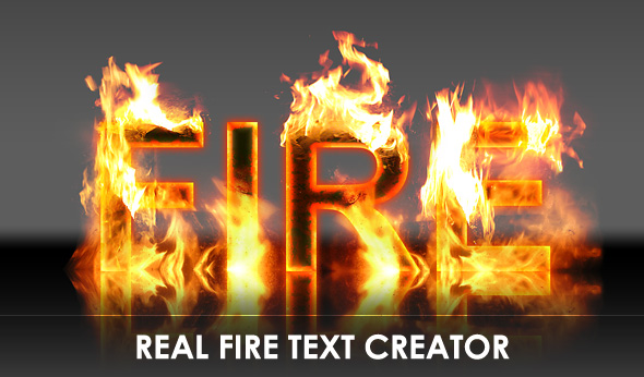 Real fire text creator