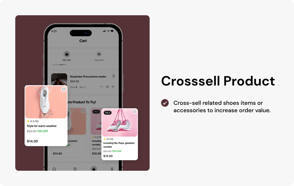 Shoes Store App - E-commerce Store app in Flutter 3.x (Android, iOS) with WooCommerce Full App - 15