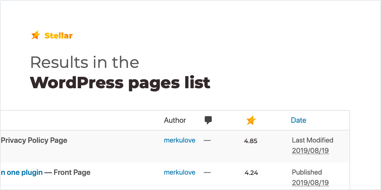 Stellar – Star Rating plugin for WordPress
