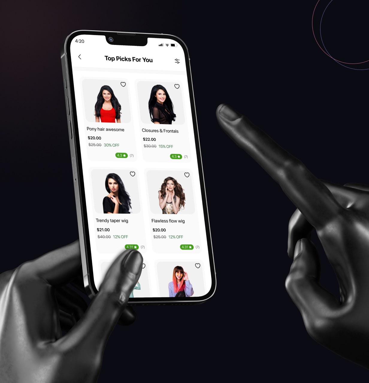 HairWigs Ecommerce UI Template: E-commerce app in Flutter(Android, iOS) App | HairHaven App - 14