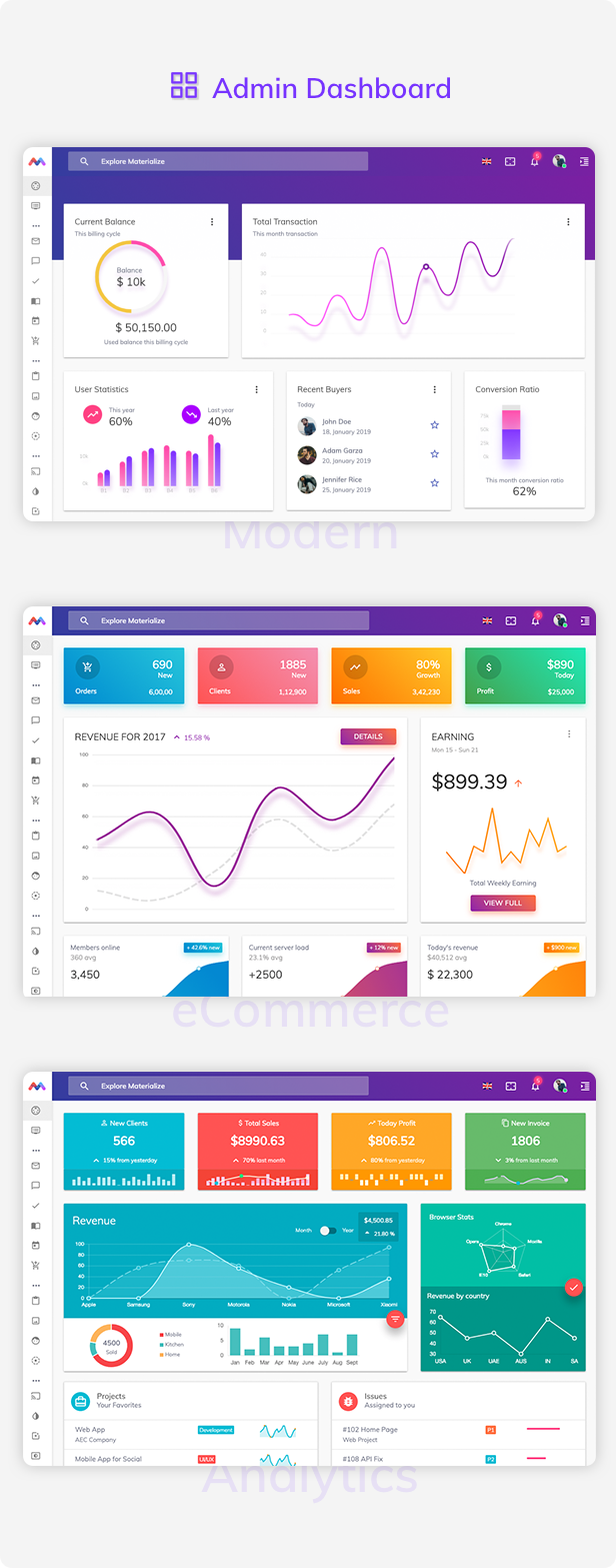 Materialize-材料设计风HTML+Laravel后台管理模板[更至v7.3]