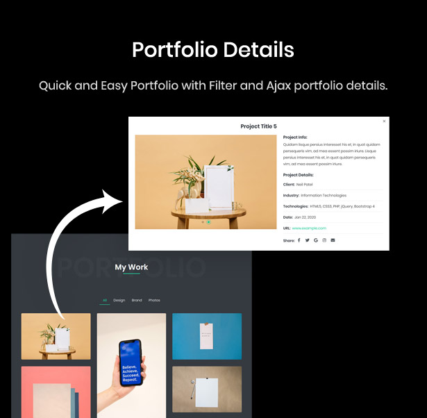 Ajax Portfolio Details