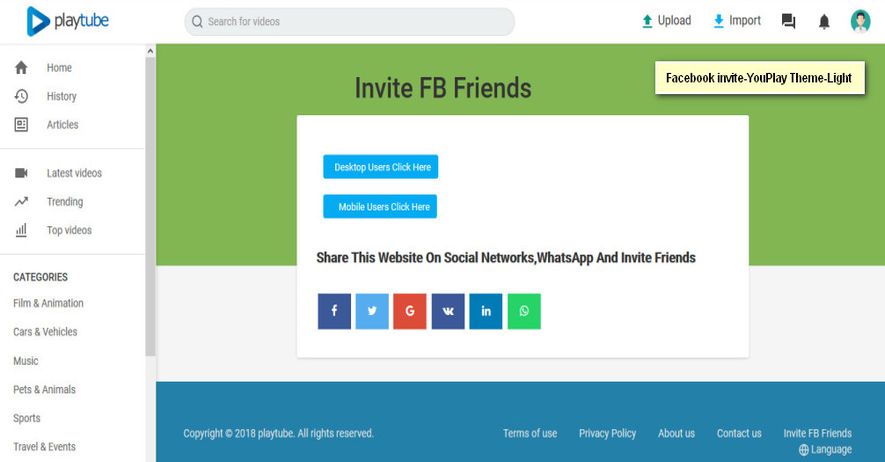 Facebook Invite For Playtube - 6