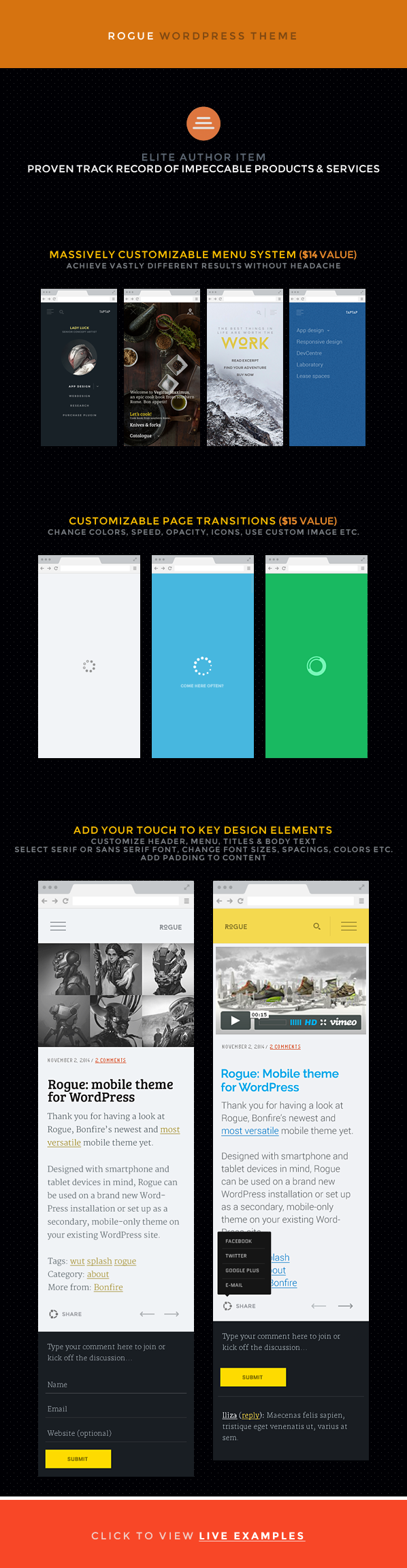 Rogue: Customizable Mobile Theme for WordPress - 4