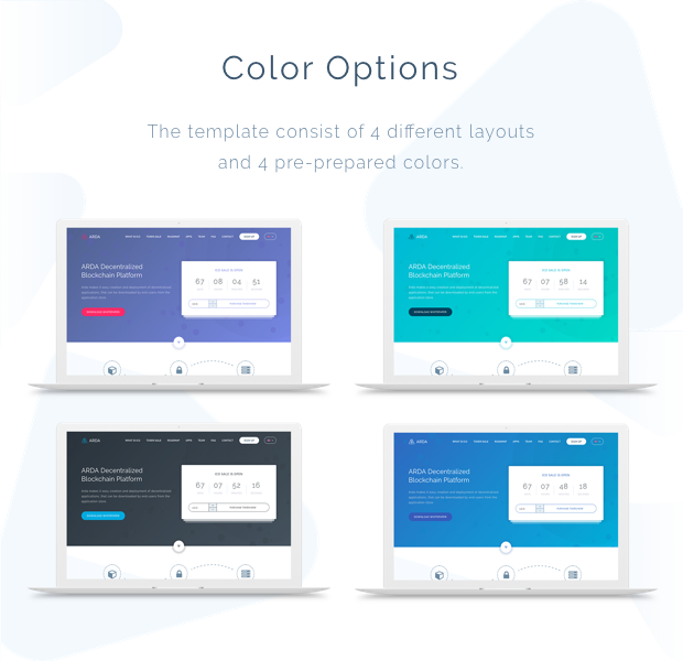 Arda - Bitcoin and Cryptocurrency ICO HTML Template - 1