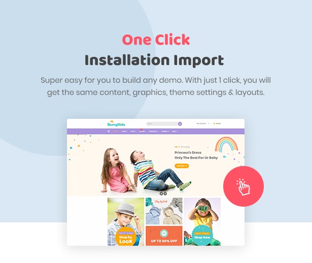 BerryKid Baby Store WordPress Theme 1 Click Installation Import